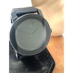Movado Men's Watch 3600047 Bold Swiss Quartz Black Dial Stainless Steel Rubber